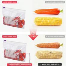 60pcs/50Pcs/45Pcs/25Pcs/15Pcs Assorted Sizes Ziplock Food Storage Bags In Dispenser Box, Leakproof Reusable Seal Bags With Cute Cartoon Prints, Easy-Tear Clear Plastic Food Bags For Snacks Fruits Vegetables Meal Prep Travel Organization - Yellow - View 3