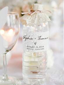 1/20/40pcs Wedding Anniversary Customized Water Bottle Stickers, PVC Waterproof & Oil-Resistant, Marking Drinks, Wedding Favors, Suitable For Weddings, Parties, Birthdays, Bridal Shower - Multicolor 1 - View 8