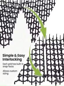 6pcs Cat Scat Mat - Plastic Anti-Cat Spikes With Barbed Wire Design, Suitable For Cats, Indoor/Outdoor Use, Black, Pet Product | Modular Spike Strips | Easy To Install Spikes - one-size - View 3