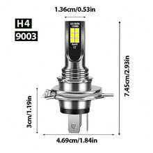Heyword 1入機車燈泡，搭載 CSP 晶片，型號 H4 P15D/T19，適用於機車霧燈與 LED 燈，色溫 6000K/8000K/3000K/25000K - 1pcs - 查看 5