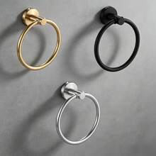 Towel Ring, Storage Ring, Towel Rack, Bathroom Storage Accessories, Wall-Mounted, Requires Drilling And Screw Installation [Durable And Sturdy], Suitable For Above Sink, Kitchen - Silver [Upgraded Version] - View 3