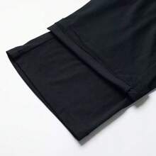 Nike New Women's Soft Knit Casual Mid-Rise Straight Leg Pants - Black - View 5
