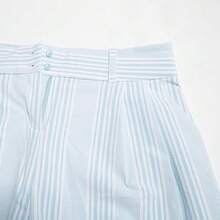 Adidas 女款時尚舒適高爾夫運動休閒直筒短褲 JF4576 - 淡藍/白 - 查看 2