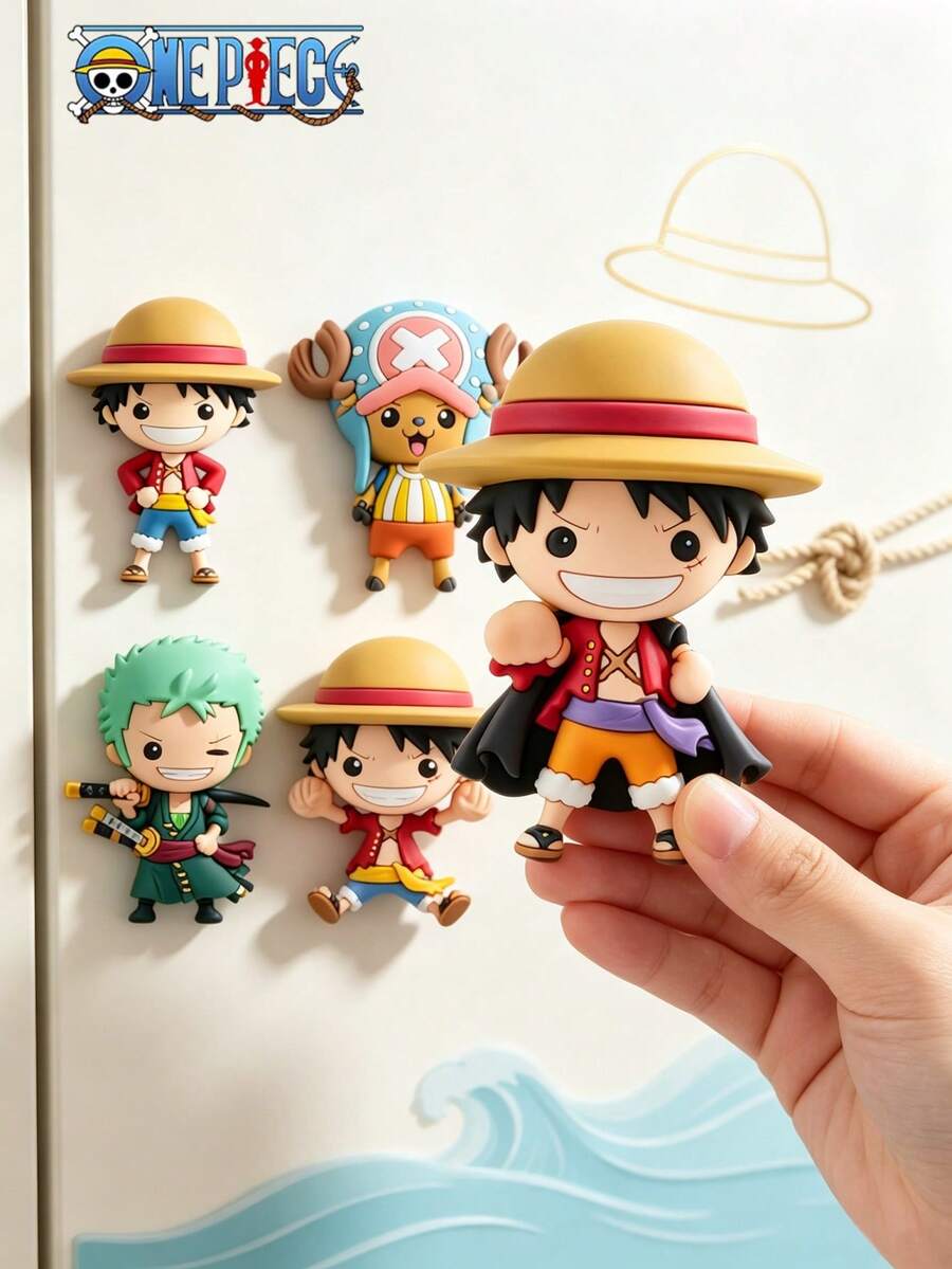 1 buah Magnet Kulkas PVC 3D ONE PIECE Berlisensi Resmi TOEI ANIMATION, Desain Karakter Kartun Klasik Roronoa Zoro Tonyychopper, Dekorasi Tahan Lama, Cocok untuk Kulkas, Lemari Dapur, Loker Kantor, Hadiah Ulang Tahun dan Liburan untuk Penggemar - Satu Potongan - View 1