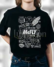 Mc-Fly Lyric Doodle Song Teeshirt, Concert Tshirt - Black - View 1