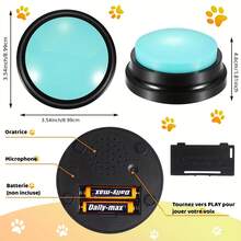 1pc/4pcs/8pcs Recordable Button Pet Toy Dog Communication Training Buzzer Recordable Talking Button Interactive Toy - Multicolor - View 5