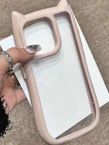 1件新款貓耳2合1高級親膚厚實防摔手機殼，適用於Apple Ip 16 Ip 16 Pro Ip 17 Ip 17pro Ip 17promax P15proma，新款女款時尚iPhone14promax防摔P13/Xs/Xr卡通P11/7plus8p/78ES2軟殼保護套手機殼 - 彩色 - 查看 2