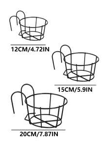 Fashionable Round Metal Hanging Planter, Suitable For Balcony, Garden And Indoor Decoration, Can Be Used To Grow Succulents And Green Plants On Hanging Rack - Multicolor - View 6