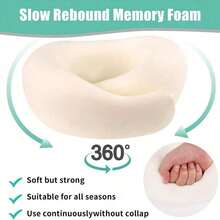Ergonomic U-Shaped Memory Foam Neck Pillow, Travel Airplane Neck Pillow, Office Nap Essential, Portable Neck Pillow, Trending Style - Multicolor - View 8