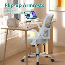 Tall Drafting Office Chair With Adjustable Foot Ring, 23"-28.9" Counter Height Swivel Chair, Ergonomic Lumbar Support 120° Reclining Tall Desk Chair With Armrest, 275LBS Heavy Duty Nylon Base For Standing Desk Home Office - Grey - View 6