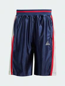 Adidas Spring/Summer Outdoor Training Loose Fit Men's Casual Straight Leg Shorts Running Pants JD5408 - Deep Indigo - View 1