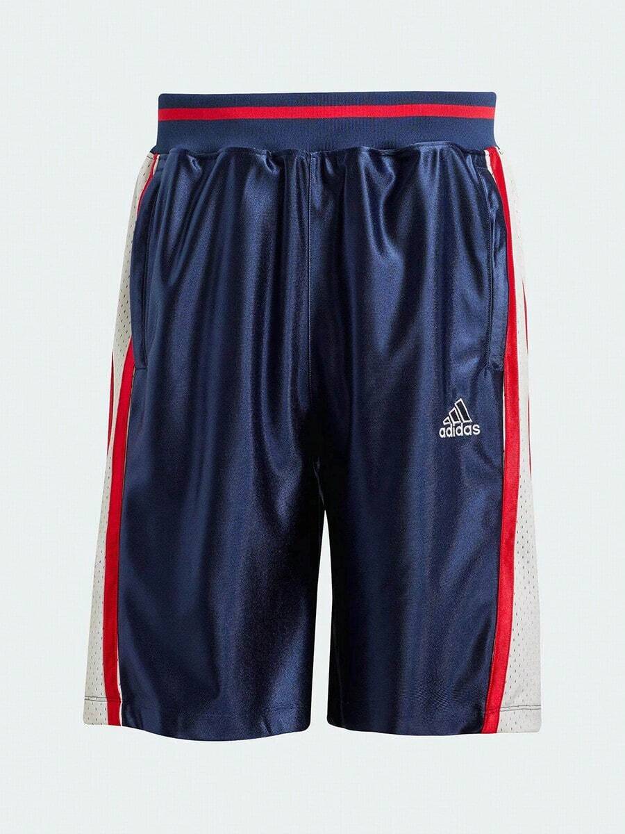 Adidas Spring/Summer Outdoor Training Loose Fit Men's Casual Straight Leg Shorts Running Pants JD5408 - Deep Indigo - View 1