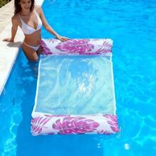 1pc/2pcs/3pcs Foldable Summer Inflatable Water Hammock PVC Floating Lounge Chair Adult Pool/Beach Lounger Essential Beach Supplies Holiday Games - A - View 3