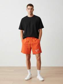 GALLERY DE-PT Quick Dry Athletic Shorts For Men Lightweight Breathable Summer Outdoor Shorts - 橙色1 - 查看 8