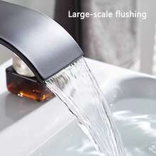 Modern Black, White & Gold 3-Color Bathroom Faucet, Durable Valve Core, Baked Paint Finish, Single Handle Hot & Cold Mixer Tap, Multi-Purpose Faucet For Vanity Sink, Basin, Kitchen And Bathroom - Multicolor - View 6
