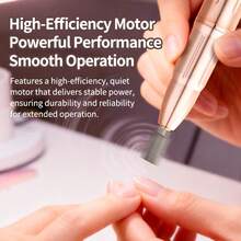 20,000 RPM Rechargeable Electric Nail File, With 11 Filing Heads And 20 Filing Strips, Wireless Design, High-Speed Tool Suitable For Salon And Home Use, Great Gift For Women, Battery Capacity 1600mAh - Multicolor - View 6