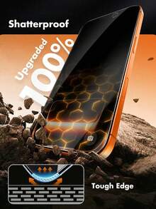 4片裝 17 16 15 14 12 11 Pro Max 與 Apple X XS XR 7 8 Plus 相容防窺螢幕保護貼，強化玻璃防偷窺手機螢幕保護貼，生日禮物送給家人朋友，手機配件，防震防摔防刮防指紋全螢幕覆蓋 - 黑色 - 查看 6