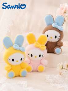 SANRIO 1pc Plush Keychain 12cm Rabbit Bag Charm Doll, Cute Soft Stuffed Pendant, Suitable For Backpack, Wallet, Car Decoration, Kawaii Gift For Girls, Students And Collectors, 4 Styles Available - Multicolor - View 9