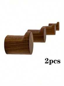 1/2/4pcs Walnut Wall-Mounted Hooks - Multi-Functional Decorative Wall Decor, Suitable For Entryway Or Bedroom Hats, Hanging Items, Handmade Hooks, Multi-Compartment Hooks, Home Storage, Office Storage - Multicolor - View 11