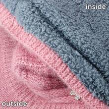 Lady's Winter Warm Lining Hat - Thick Knitted Scarf Hat For Keeping Warm In Cold Outdoor Weather - Soft Material - Warm Winter Gift - Winter Accessory, Winter Outfit - Fluffy Valentine's Day Gift - A Hat + Scarf - View 5