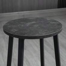 Bar Table Set With Stools, 3-Piece Bar Table Set, Dining Table With 2 Stools, Dining Room Set, High Table, Kitchen Table, Steel, White, Black - 白色 - 查看 8