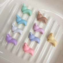 25 hạt acrylic rời màu trơn Summer Fantasy hình thỏ nảy, phụ kiện DIY làm dây điện thoại và dây buộc tóc - Nhiều màu - Xem 4
