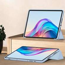 3-Fold Tablet Protective Case A16, Compatible With IPad 11th Gen Tablet Protective Case, Matte TPU Soft Shell Anti-Drop/Anti-Fall/Minimalist/Casual Hot-Selling Foldable Tablet Protective Case, Compatible With IPad 8th Gen 10.2", 9th Gen 10.2", 10th Gen Tablet Protective Case, Pad 2 11"/Pad SE 11" 2023 Tablet Protective Case - Baby Blue - View 4