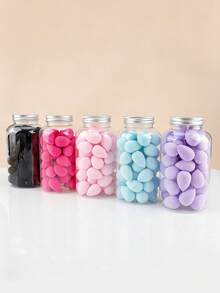 50pcs Mini Beauty Sponge Egg Water Drop Small Makeup Egg Powder Puff Dry Wet Combined Cosmetic Tools With Storage Box - Multicolor - View 1