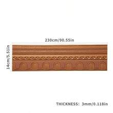 1 捲 2.3m X 14cm 復古歐式 3D 自黏式邊框牆貼,適用於居家臥室、廚房牆邊及特色牆,裝飾性邊框牆貼 - A - 查看 4