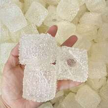 1pc Transparent Grass-Patterned Bayberry Ball TPR Handmade Slow Rebound Malleable Stress Relief Toy - Multicolor - View 3