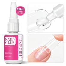LIMEGIRL 10/5/3/2/1件 20ML 超強力美甲膠，適用於穿戴式假指甲、美甲片、壓克力指甲，無需UV燈，附刷頭，持久，適合初學者DIY居家美甲假指甲 - MJ159-8 - 查看 8
