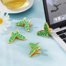 2pcs Creative Butterfly Shaped Metal Office Clips, Photo Clips, Document & Ticket Organizer, Money Clips, Small Size (Available In Antique Bronze/Green/Purple) - Clip - View 4