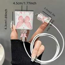 1組海星珊瑚海馬藍色海洋元素保護套，適用於Apple 18-20W充電器 - 彩色 - 查看 5