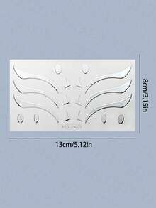 1pc Eye Sticker - Silver Metallic Shiny Wings & Geometric Pattern, Waterproof, Long-Lasting, Skin-Friendly, Suitable For Stage/Party/Creative Makeup, Personalized Exquisite Eye Makeup, High-Value Shiny Eye Makeup Sticker - Silver - View 6