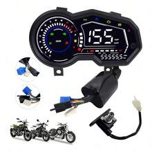 Velocímetro Digital Completo Italika 125Z 150Z 170Z Odómetro Reloj Indicador Combustible y Marchas - Negro1 - Ver 1