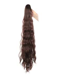 26 Inch Deep Brown Water Wave Curly Ponytail Hair Bundle, Soft And Natural, Suitable For Women - Multicolor - View 11