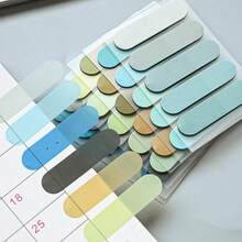 100sheets Transparent Sticky Notes Self-Adhesive Bookmarks Annotation Reading Book Transparent Labels Cute Stationery Back To School Must Have - one-size - View 6