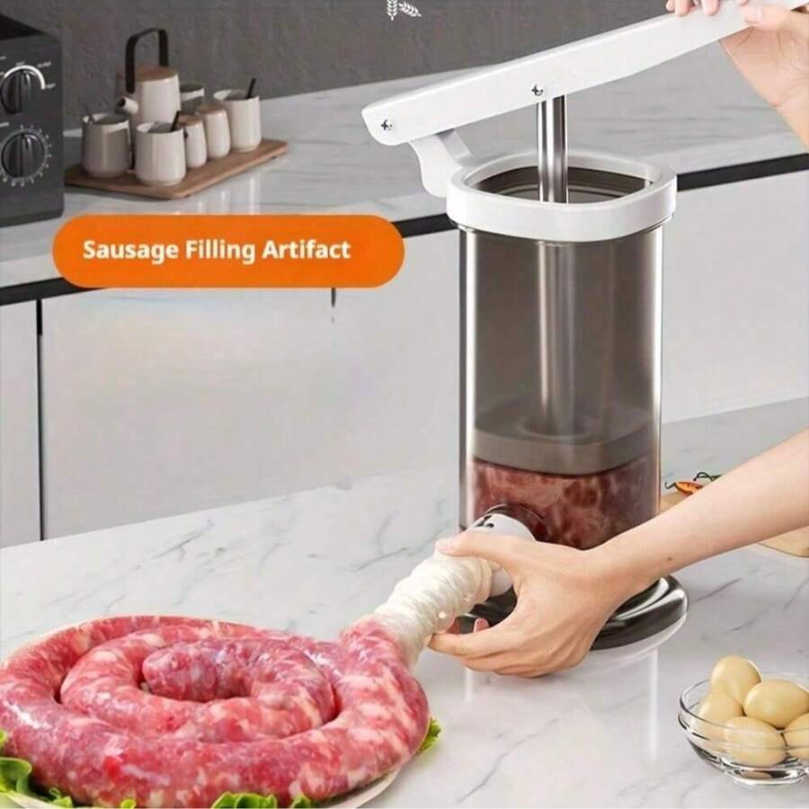 5pcs Home Sausage Maker Set, DIY Sausage Tools, Manual Sausage Stuffer, Sausage Filling Machine