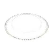Clear Charger Plates, 25 Pack 12.6 Inch Round Shape Table Charger Plates Set Reusable Dinner Serving Tray Modern Table Setting Decoration For Holiday Wedding Party - Clear and Gold - 查看 8