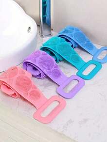 3/2/1pc Sikat Eksfoliasi Tubuh Silikon, Penggosok Mandi dengan Tali dan Gagang Ekstra Panjang, Cocok untuk Eksfoliasi Punggung dan Pembersihan Tubuh, Perlengkapan Kamar Mandi, Wajib Dibawa Saat Bepergian - MultiWarna - View 7