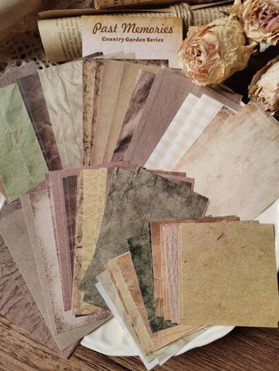 1 paquete de 60 hojas de papel decorativo en blanco escribible