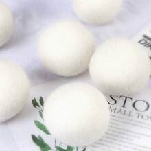1/3/6pcs Natural Wool Dryer Balls, Reduce Static, Soften Clothes, Fabric Care, Sheep Pattern, Home Essential, Ball Pit, Laundry, Facial Cotton Balls, Cotton Balls - Standard Model - View 3