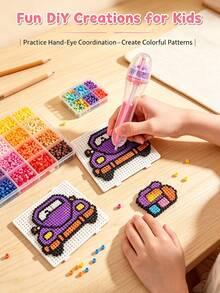 Perler 珠子筆 2.6mm 筆尖，附自動機構，適合 3D 像素珠子手工，人體工學握把設計，DIY 製作筆與創意手工的實用工具 - 多色 - 查看 7