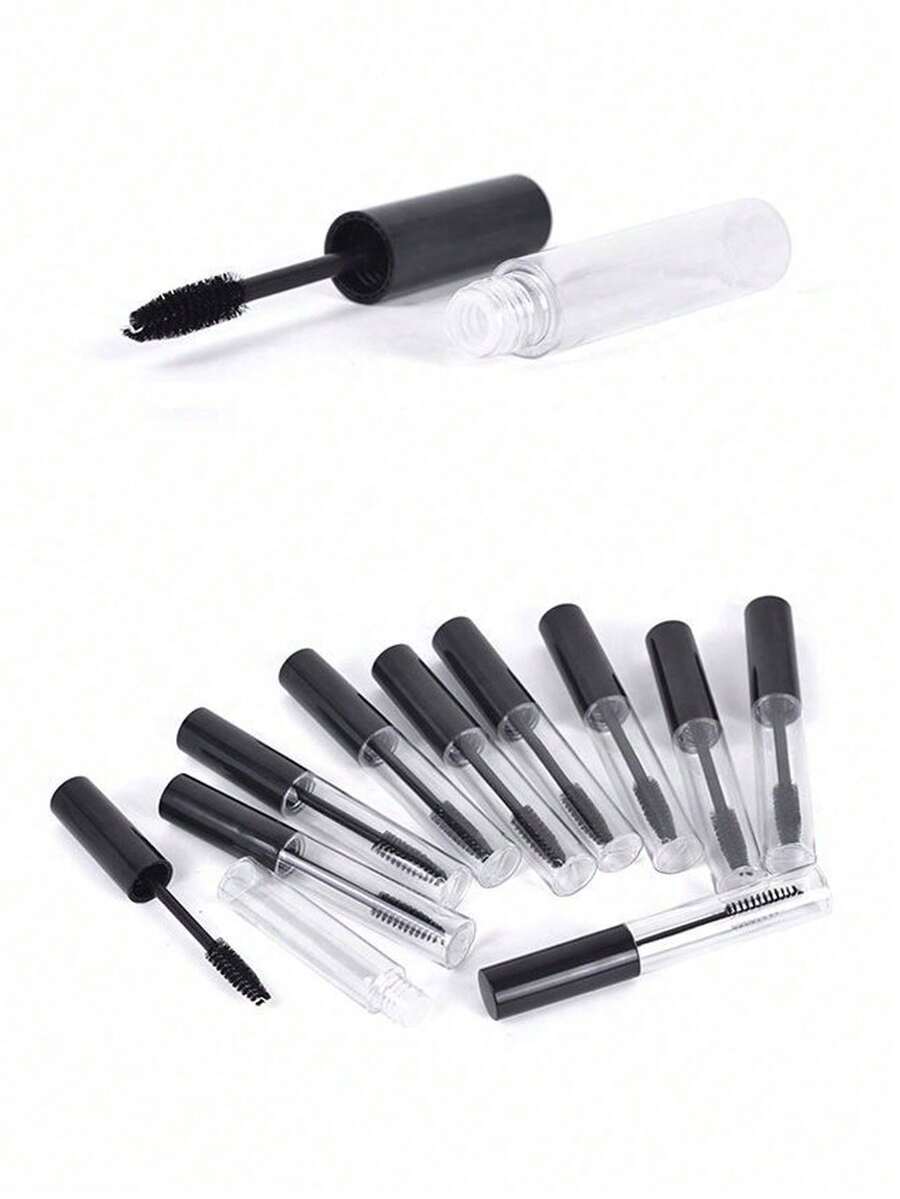 10/5/3/1pc 10ml Empty Mascara Tube, 0.34oz Cosmetic Container, Reusable Makeup Tool Mascara Bottle, Makeup, Vanity, Travel, Makeup Accessories, Travel, Special Offer, Travel Essentials - Multicolor - View 1