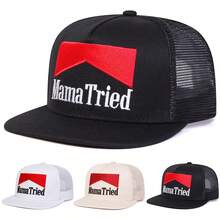 1pc Men's MAMA TRIED Snapback Hat, Personalized Letter Embroidery Baseball Cap, Street Hip-Hop Fashion Casual Hat, Spring/Autumn Travel, Beach Vacation - Multicolor - View 6