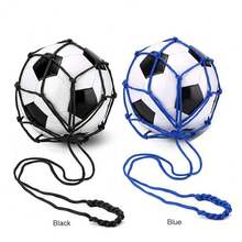 1pc Soccer Kicking Trainer Football Net KICKER Single Person Practice Ball Rack Bag Soccer Beginner Ball Control Skill Trainer Unisex Soccer Training Equipment - Black - View 3