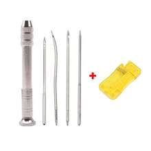 2/1 Sets Replaceable Multi-Function Awl Needle Kit, Stainless Steel Shoe Repair Awl, Hand Sewing Knitting Crochet Needle, Shoe Repair Tool 5-Piece Set, Shoe Repair Hook Needle, Shoe Sole Hook Needle, Leather Sewing Awl Set, Suitable For Leather, Canvas, Tent, Multi-Function Awl Needle, Shoe Repair Thread, Shoe Sole Thread, Binding Tool - A - View 7