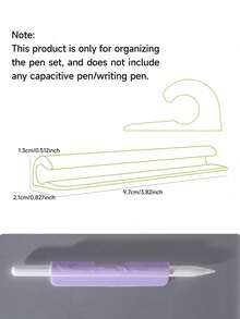 1pc Silicone Capacitive Stylus Pen Holder, Adhesive Backing No-Drill Stylus Pen Fixer, Tablet Touch Pen Anti-Loss Pen Rack, Suitable For Tablet/Phone Case/Laptop/Office Study Accessories, Multiple Colors Available - Multicolor - View 9