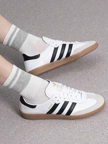 Adidas Originals SAMBA DECON Comfortable Versatile Durable Low-Top Sneakers Unisex White/Grey - White Gray - View 1
