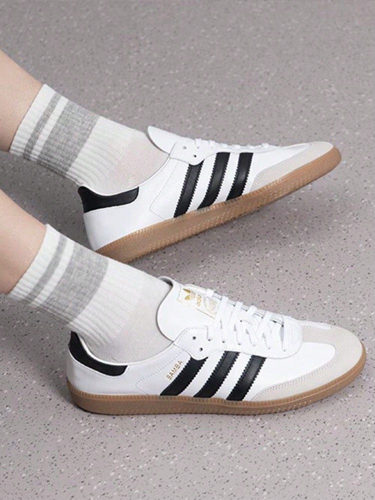 Adidas Originals SAMBA DECON Comfortable Versatile Durable Low-Top Sneakers Unisex White/Grey - White Gray - View 1